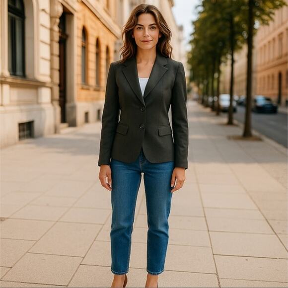 The Limited Stretch Blazer Size 2 Women's Black/Gray All Season Jacket - Picture 1 of 9
